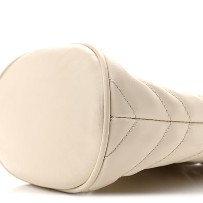 Gucci Calfskin Matelasse Mini GG Marmont 2.0 Bucket Bag White 10 of 14
