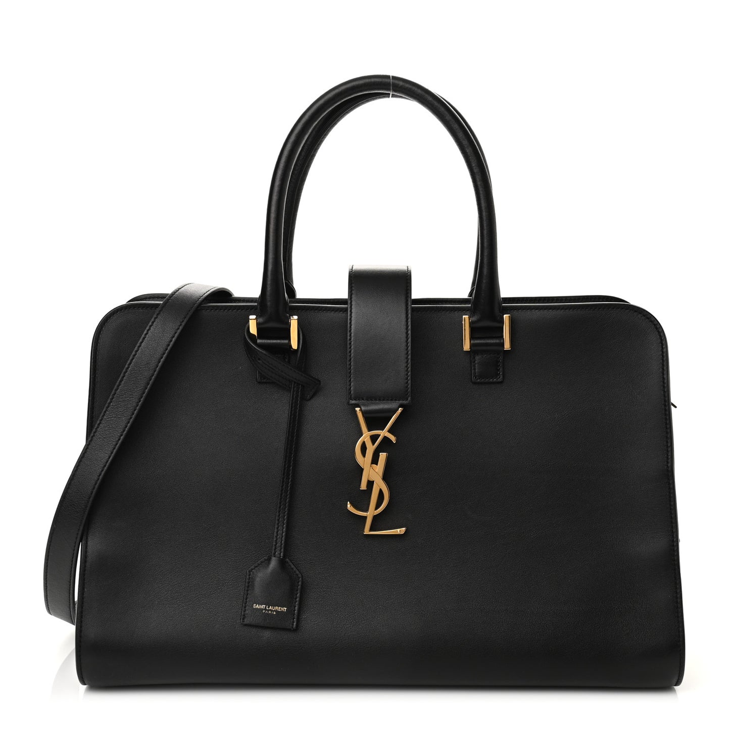 Smooth Calfskin Medium Monogram Cabas Black