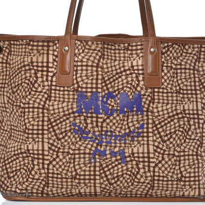 MCM Visetos Large Liz Reversible Shopper Tote Cognac 29 of 32