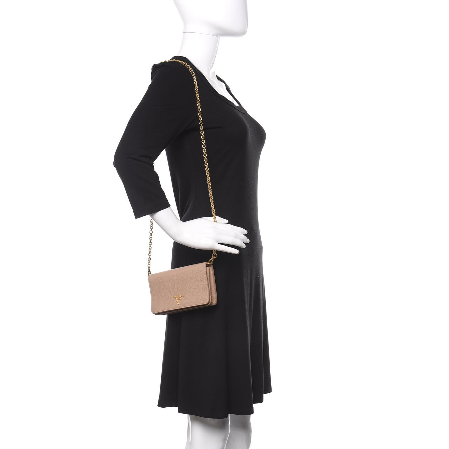 Vitello Daino Chain Wallet Cammeo