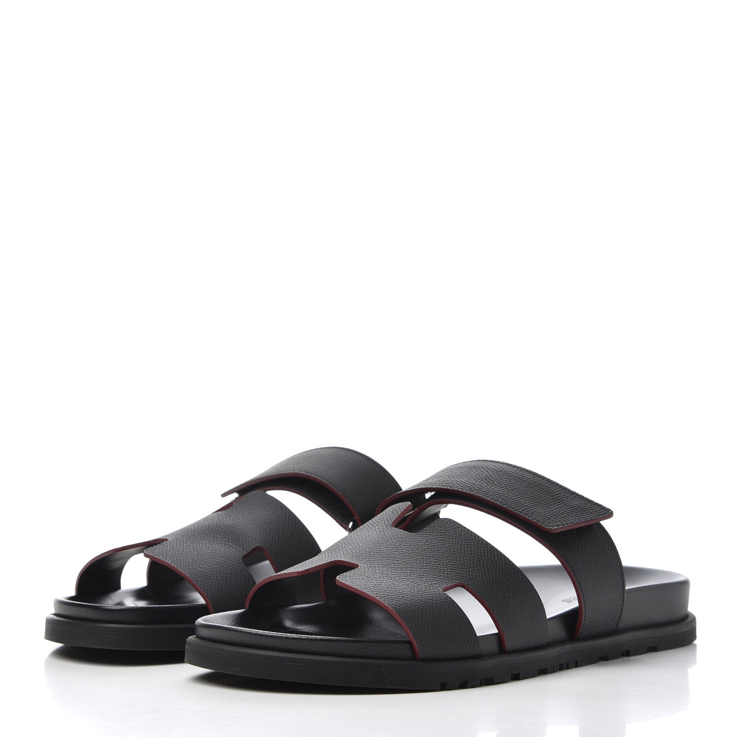 Hermes Epsom Mens Chypre Sandals 43 Black 3 of 15
