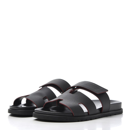 Hermes Epsom Mens Chypre Sandals 43 Black 3 of 15