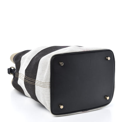 Burberry Canvas Mega Check Medium Ashby Hobo Black 3 of 8