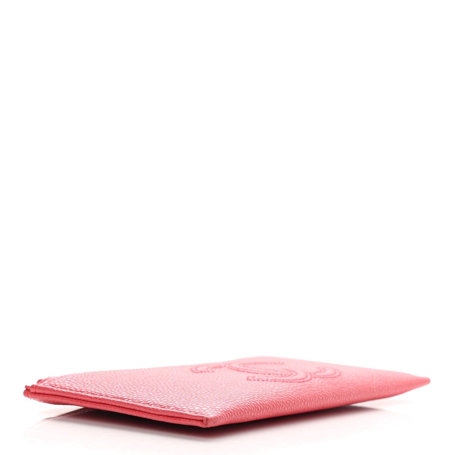 Chanel Caviar CC Classic Zip Pouch Coral 4 of 8