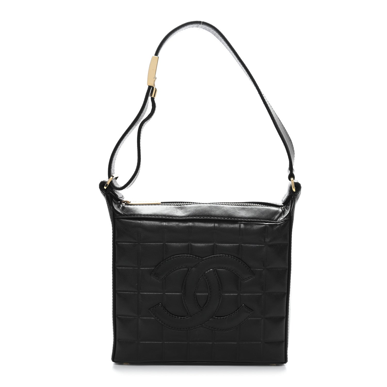 Chanel Lambskin Quilted Small Chocolate Bar Shoulder Bag Black 1 of 12