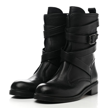 Jimmy Choo Grainy Calfskin Dalston Boots 37 Black 3 of 7