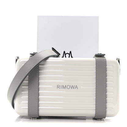 Rimowa Gloss Polycarbonate Personal Cross-Body Bag White Grey 10 of 10