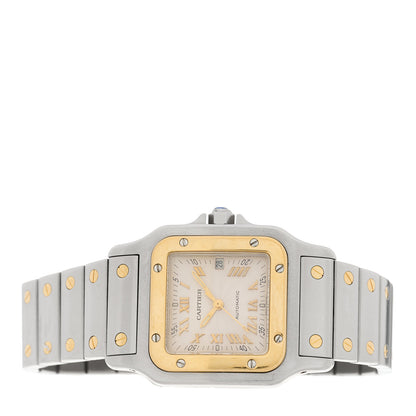 Cartier Stainless Steel 18K Yellow Gold 29mm Santos De Cartier Galbee Automatic Watch 2 of 4