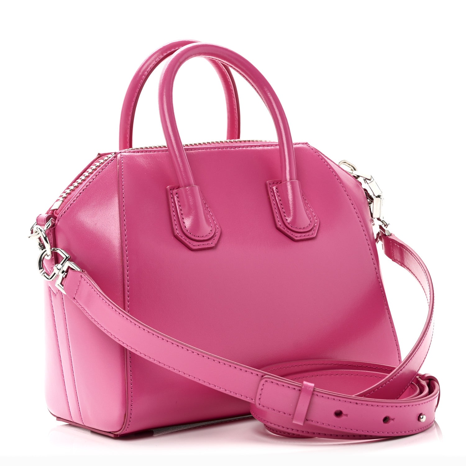 Givenchy Shiny Lord Calfskin Mini Antigona Neon Pink 3 of 10