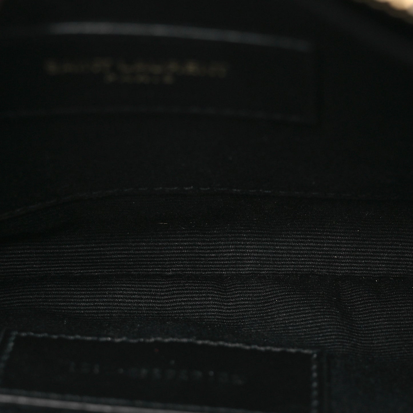 Grain De Poudre Chevron Monogram Large Bill Pouch Black
