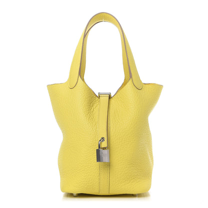 Hermes Taurillon Clemence Picotin Lock 18 PM Lime 1 of 9