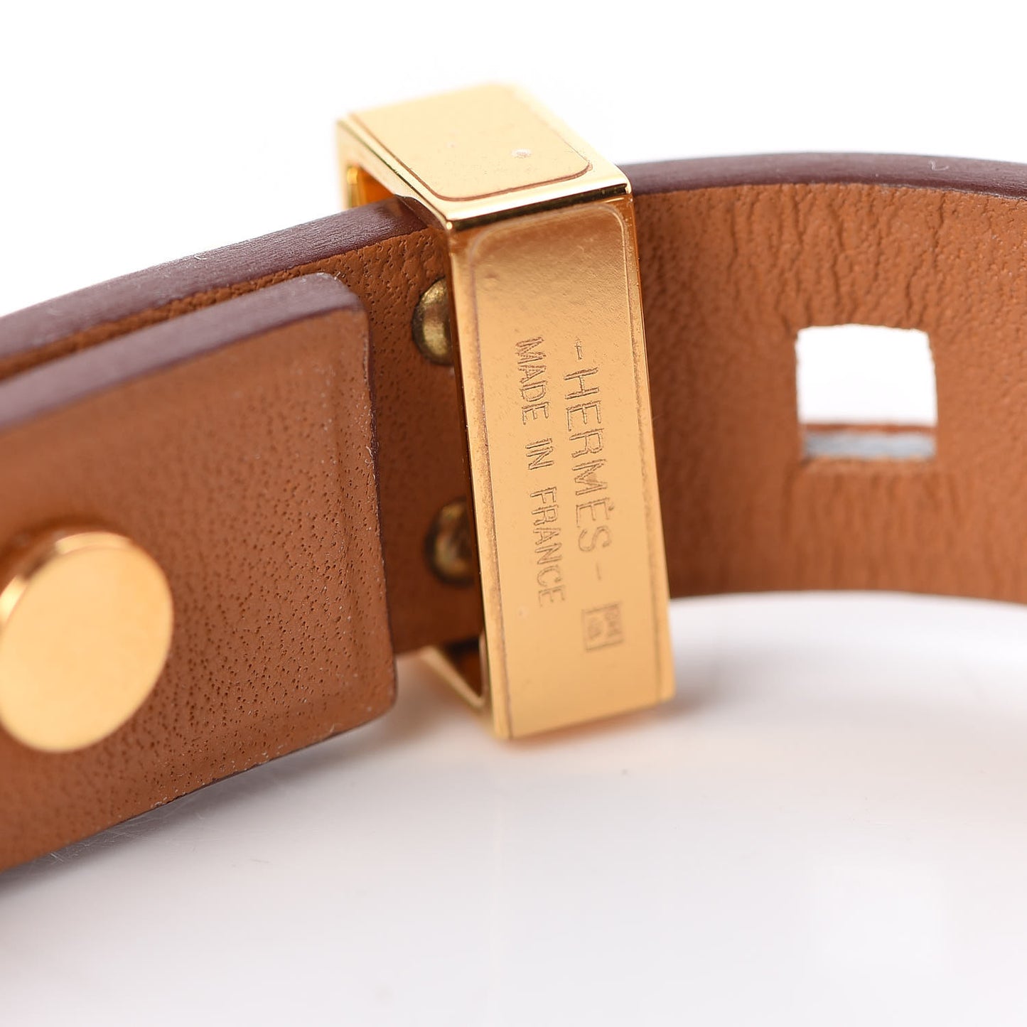 Swift Mini Dog Perforations Carrees Bracelet T2 Gold