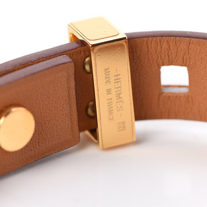 Hermes Swift Mini Dog Perforations Carrees Bracelet T2 Gold 5 of 5