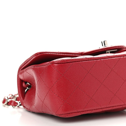 Chanel Caviar Quilted Mini Rectangular Flap Red 8 of 9