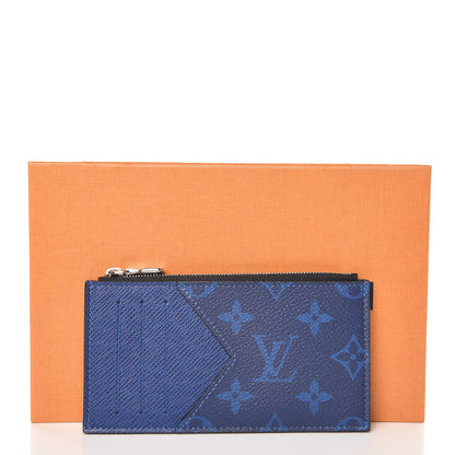 Louis Vuitton Monogram Taiga Coin Card Holder Cobalt 8 of 8
