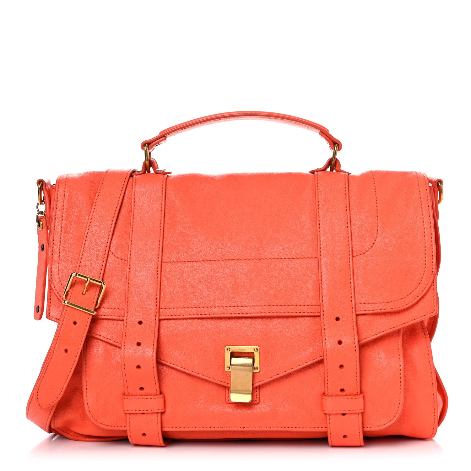 Proenza Schouler Lambskin Large PS1 Satchel Grapefruit 1 of 21