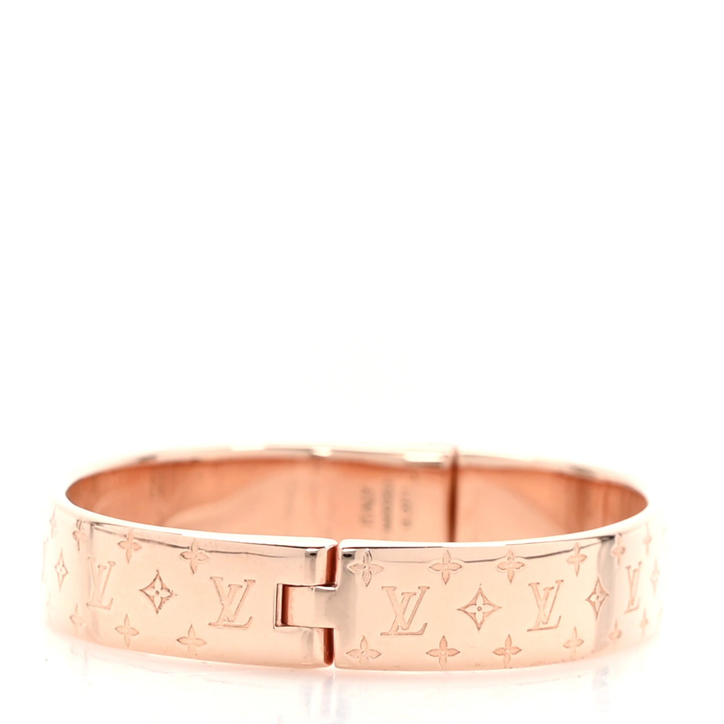 Brass Monogram Nanogram Cuff S Pink Gold