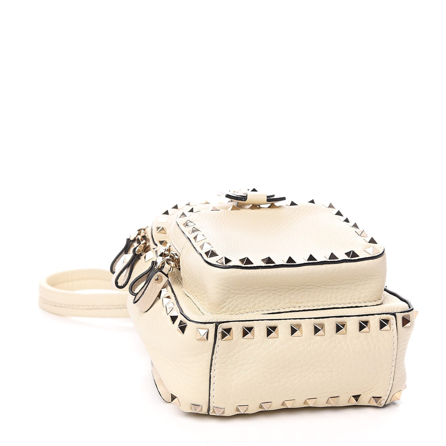 Valentino Garavani Pebbled Calfskin Mini Rockstud Backpack Ivory 4 of 9
