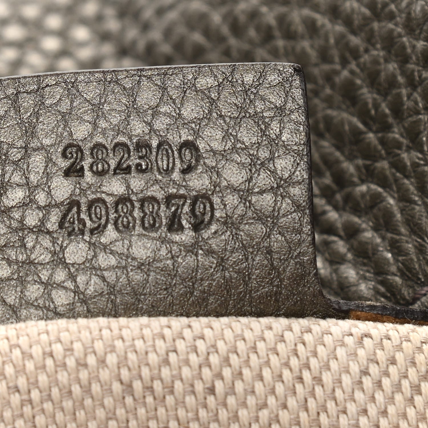 Gucci Metallic Pebbled Calfskin Medium Soho Shoulder Bag Sasso 7 of 17