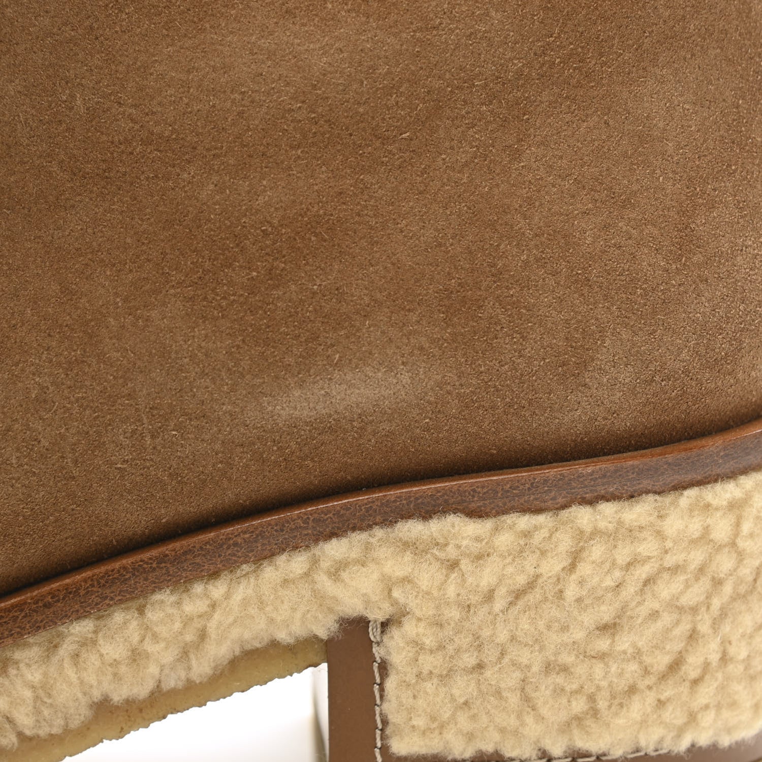 Chanel Shearling Suede Calfskin High Boots 36 Brown Beige 12 of 12
