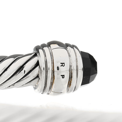 David Yurman Sterling Silver 14K Yellow Gold Black Onyx 5mm Cable Classics Bracelet 4 of 4