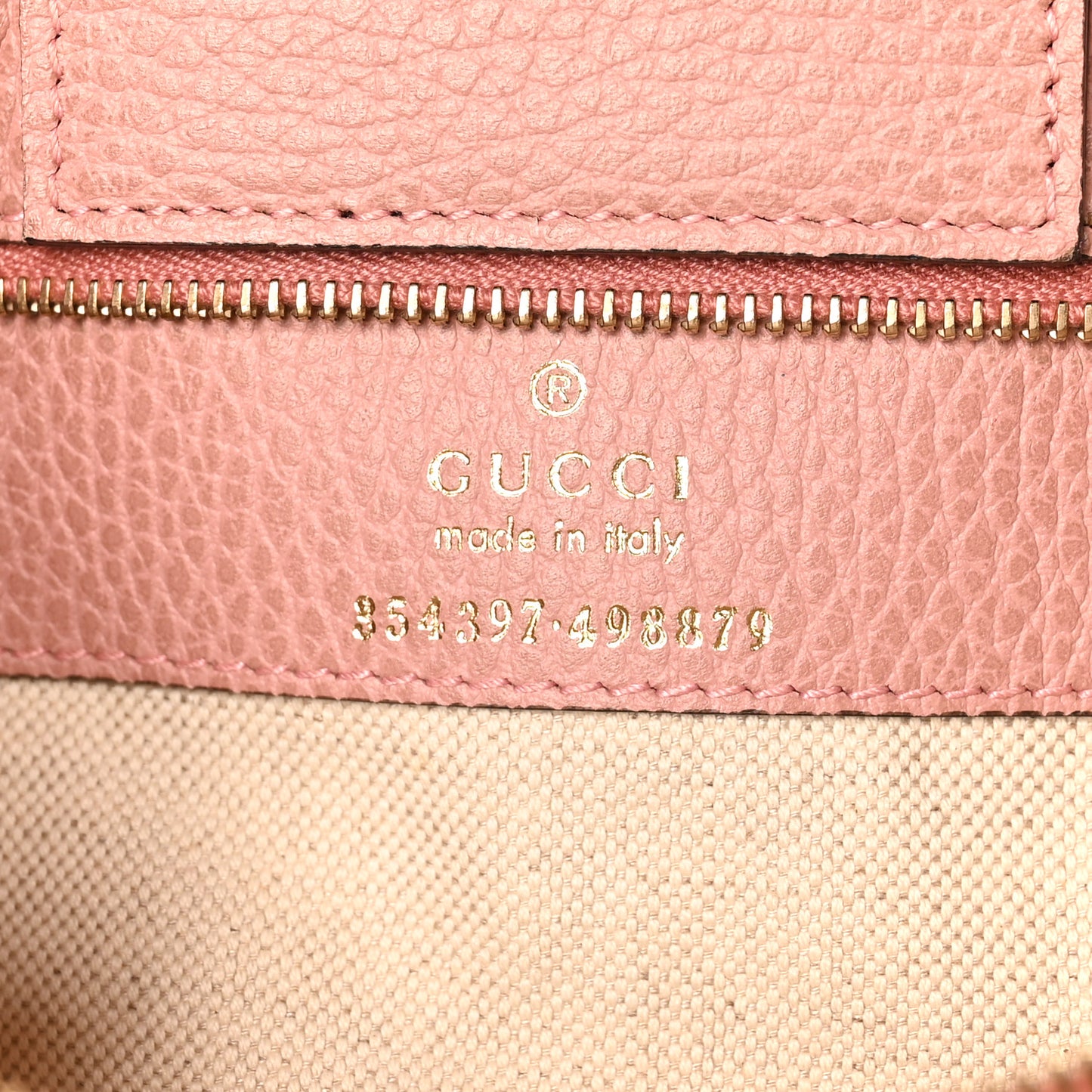 Dollar Calfskin Medium Swing Tote Grey Field Soft Pink