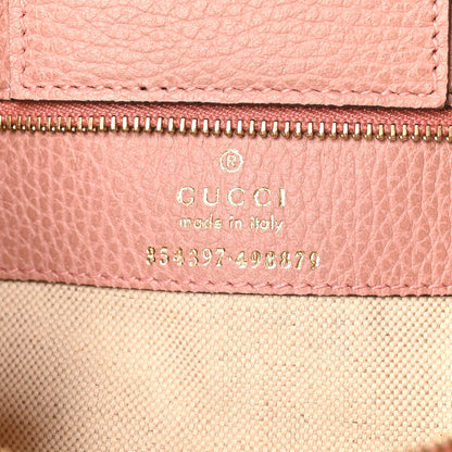 Gucci Dollar Calfskin Medium Swing Tote Grey Field Soft Pink 6 of 10