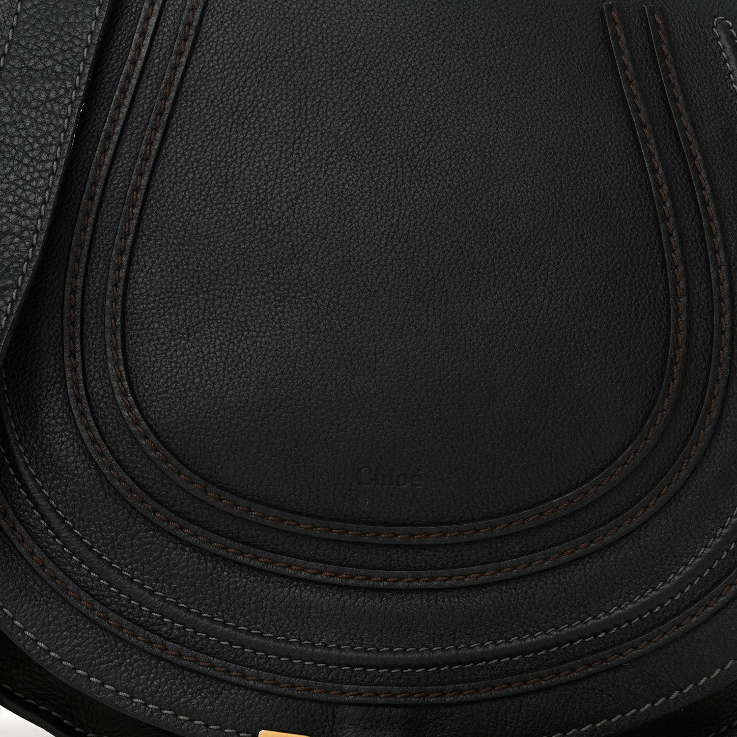 Chloe Calfskin Medium Marcie Round Crossbody Bag Black 8 of 19