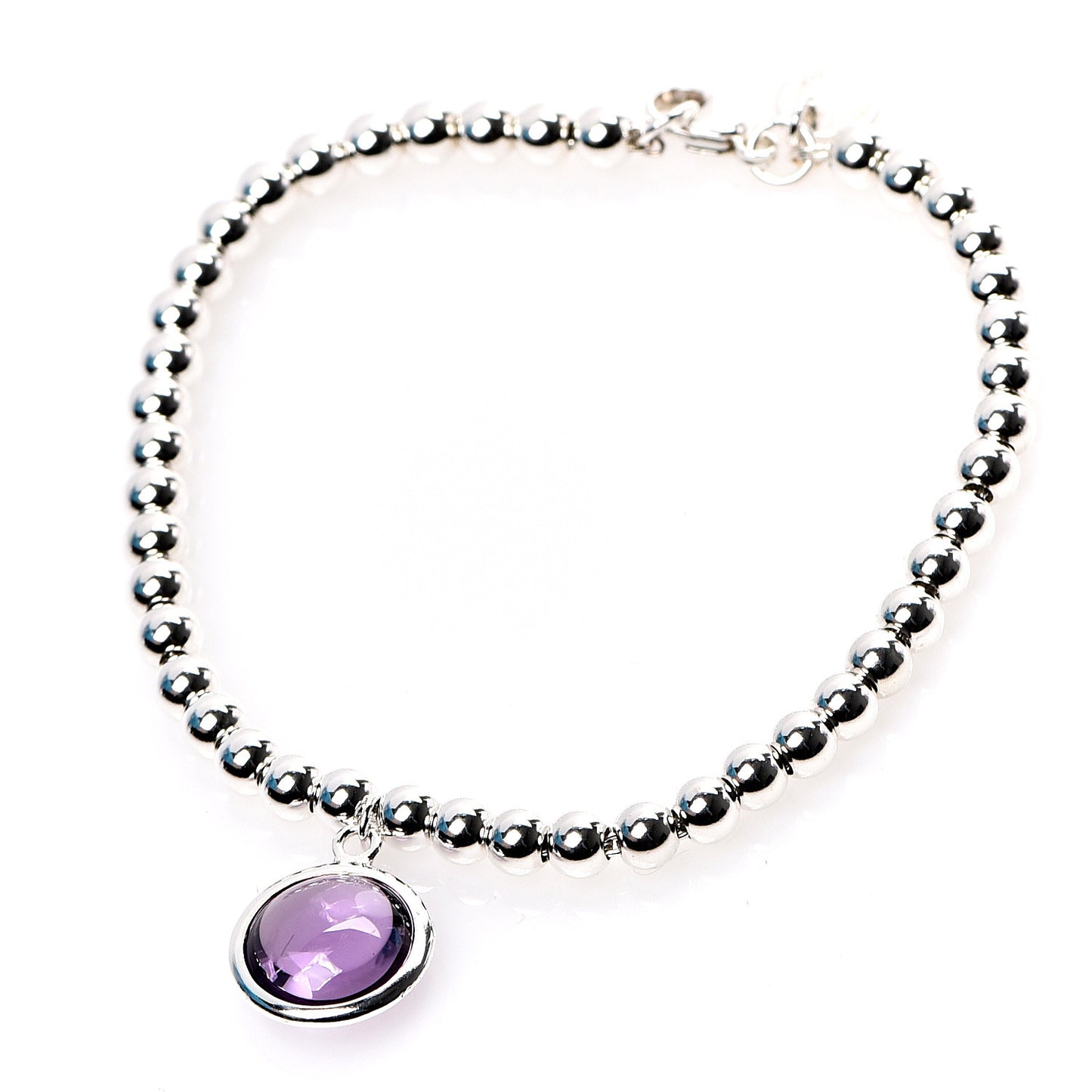 Sterling Silver Amethyst Paloma's Sugar Stacks Beaded Bracelet