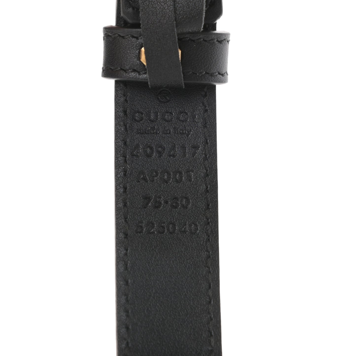 Calfskin Double G 20mm Belt 75 30 Black