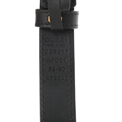 Gucci Calfskin Double G 20mm Belt 75 30 Black 3 of 6