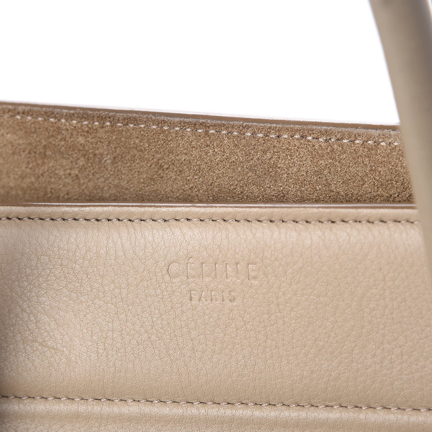 Celine Supple Calfskin Medium Phantom Luggage Beige 7 of 9