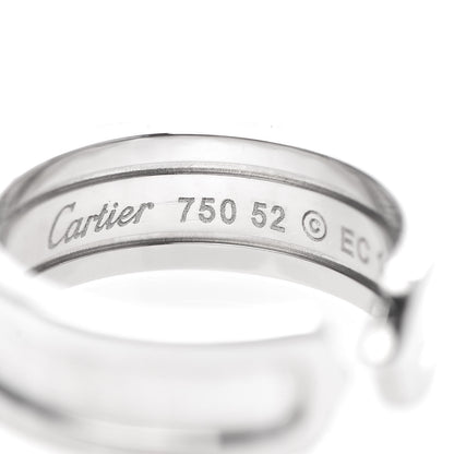 Cartier 18K White Gold 6.5mm C De Ring 52 6 4 of 4
