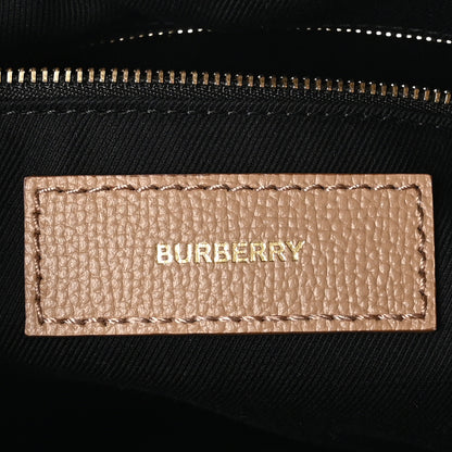 Burberry Grainy Calfskin House Check Medium Banner Tote Camel 6 of 8