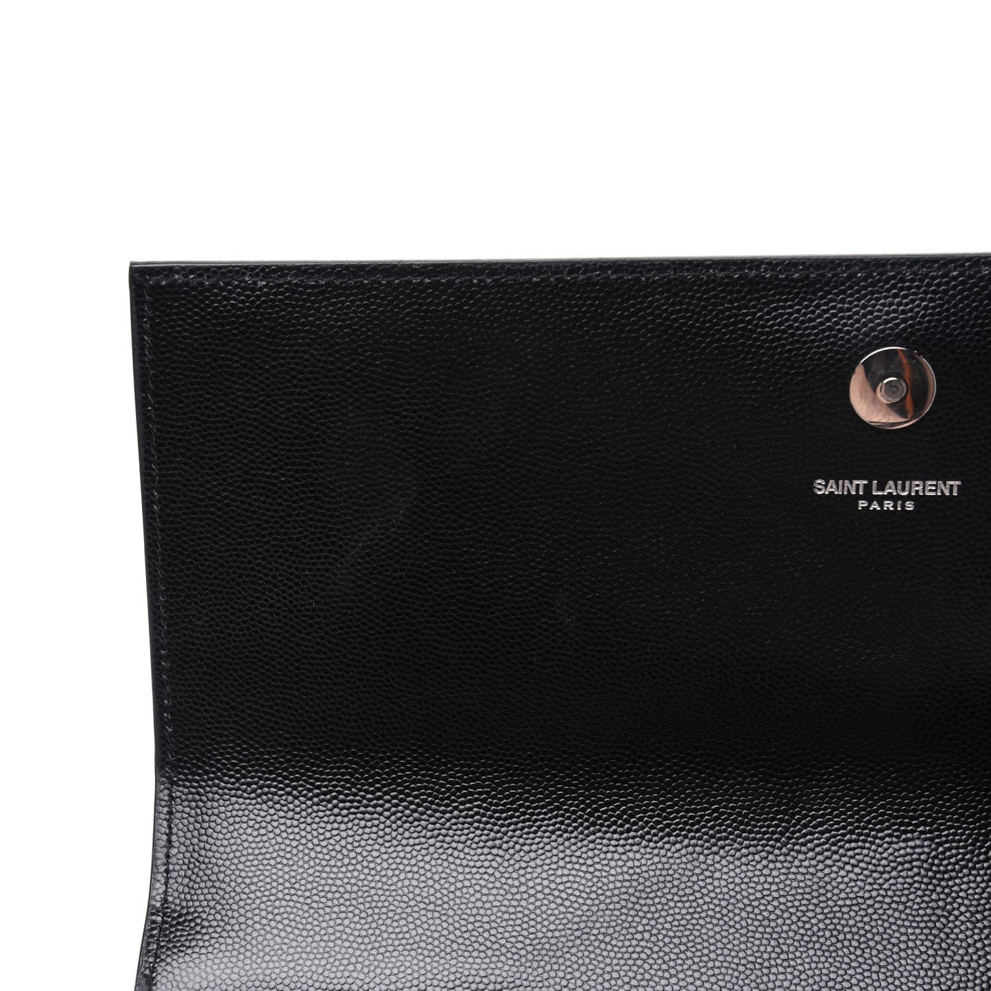 Grain De Poudre Classic Monogram Studded Clutch Black