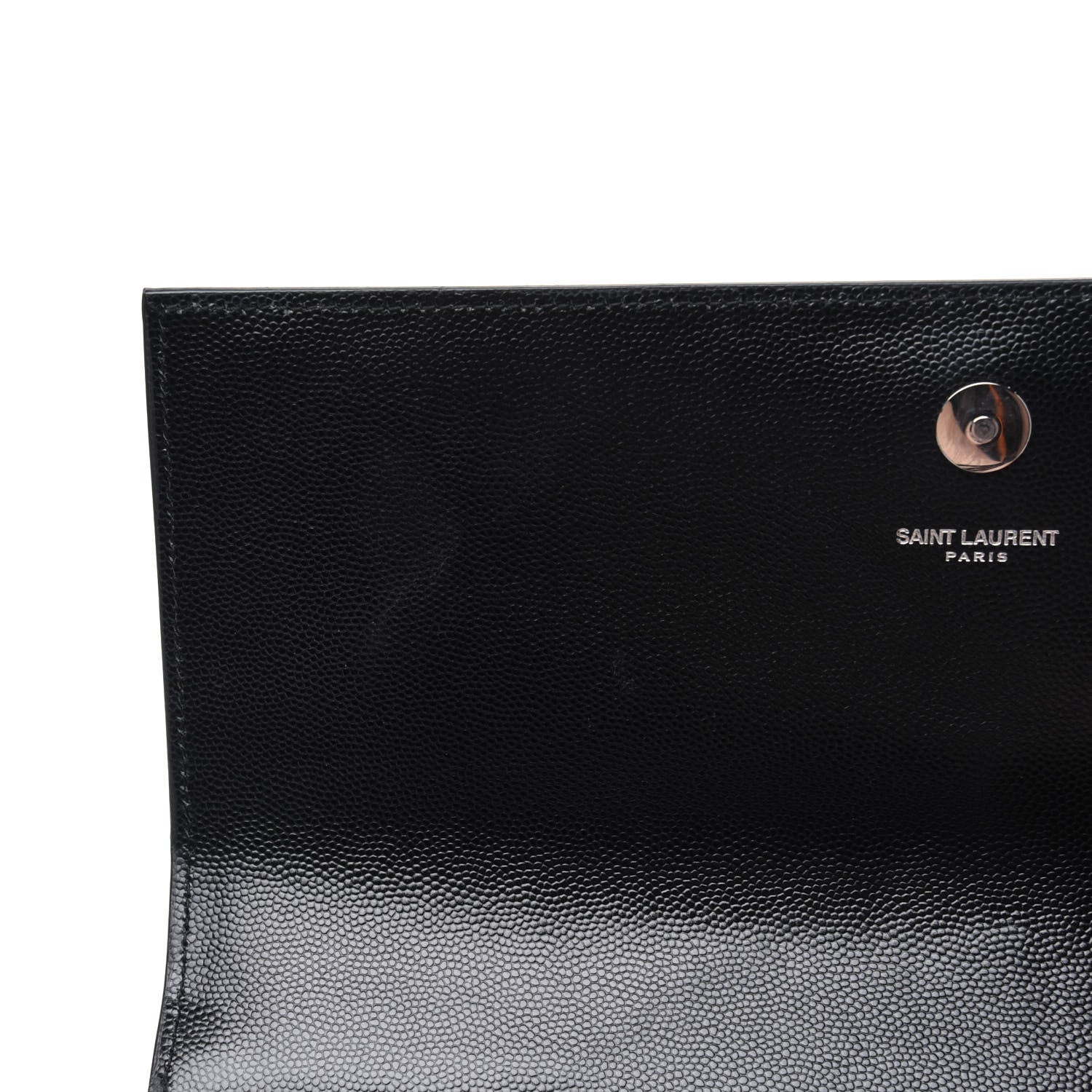 Saint Laurent Grain De Poudre Classic Monogram Studded Clutch Black 11 of 18