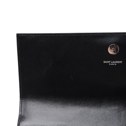Saint Laurent Grain De Poudre Classic Monogram Studded Clutch Black 11 of 18