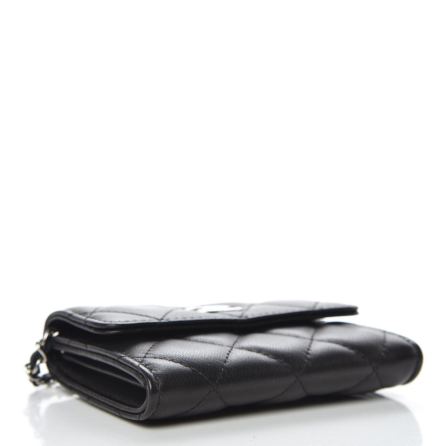 Chanel Lambskin Quilted Card Holder On Chain Black 4 of 10