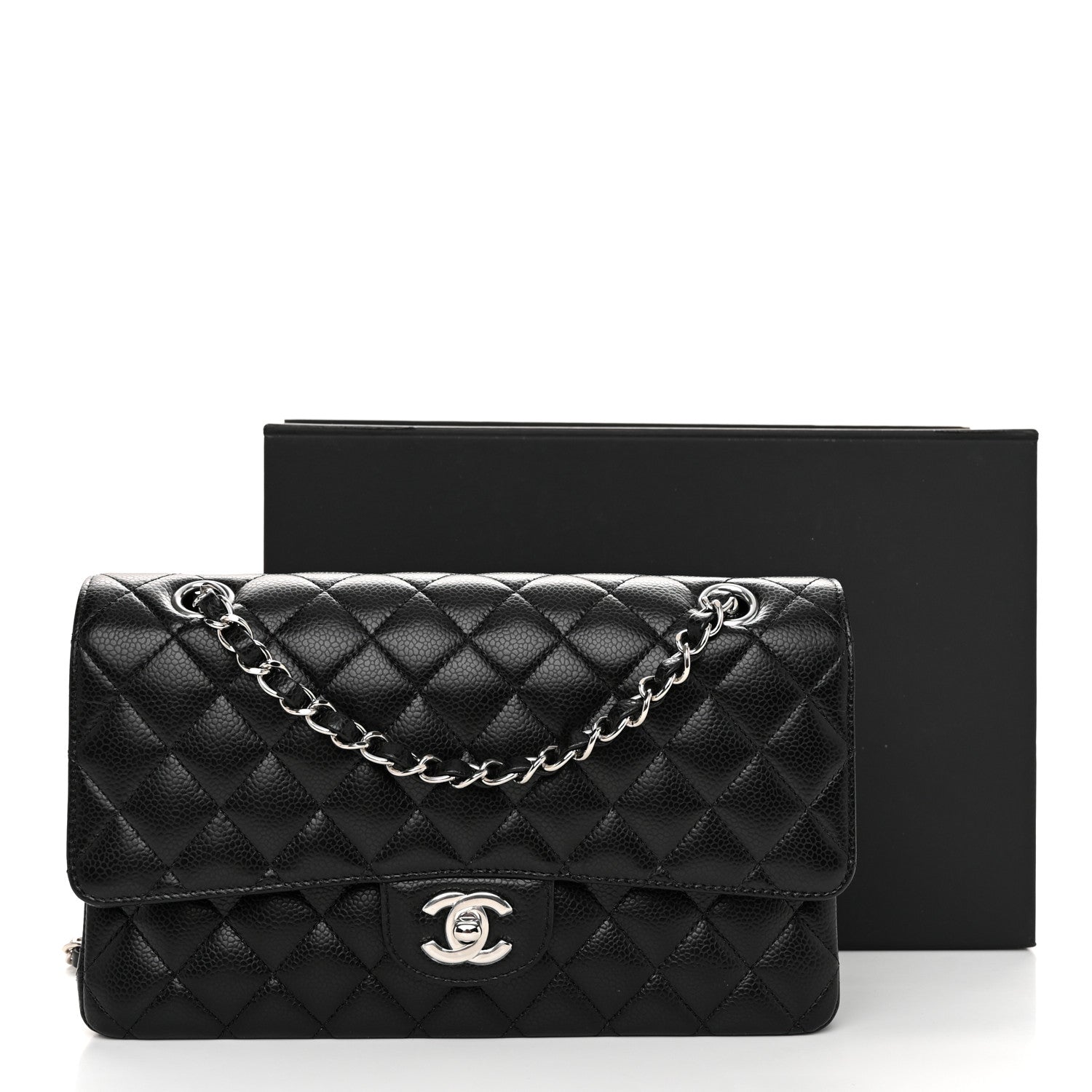 Chanel Caviar Quilted Medium Double Flap Black 12 of 12