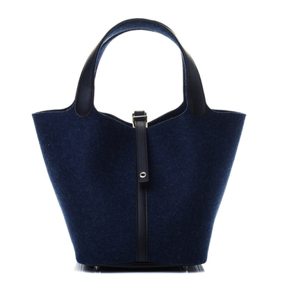Hermes Feutre Swift Picotin Lock 22 MM Bleu Nuit Black 1 of 4