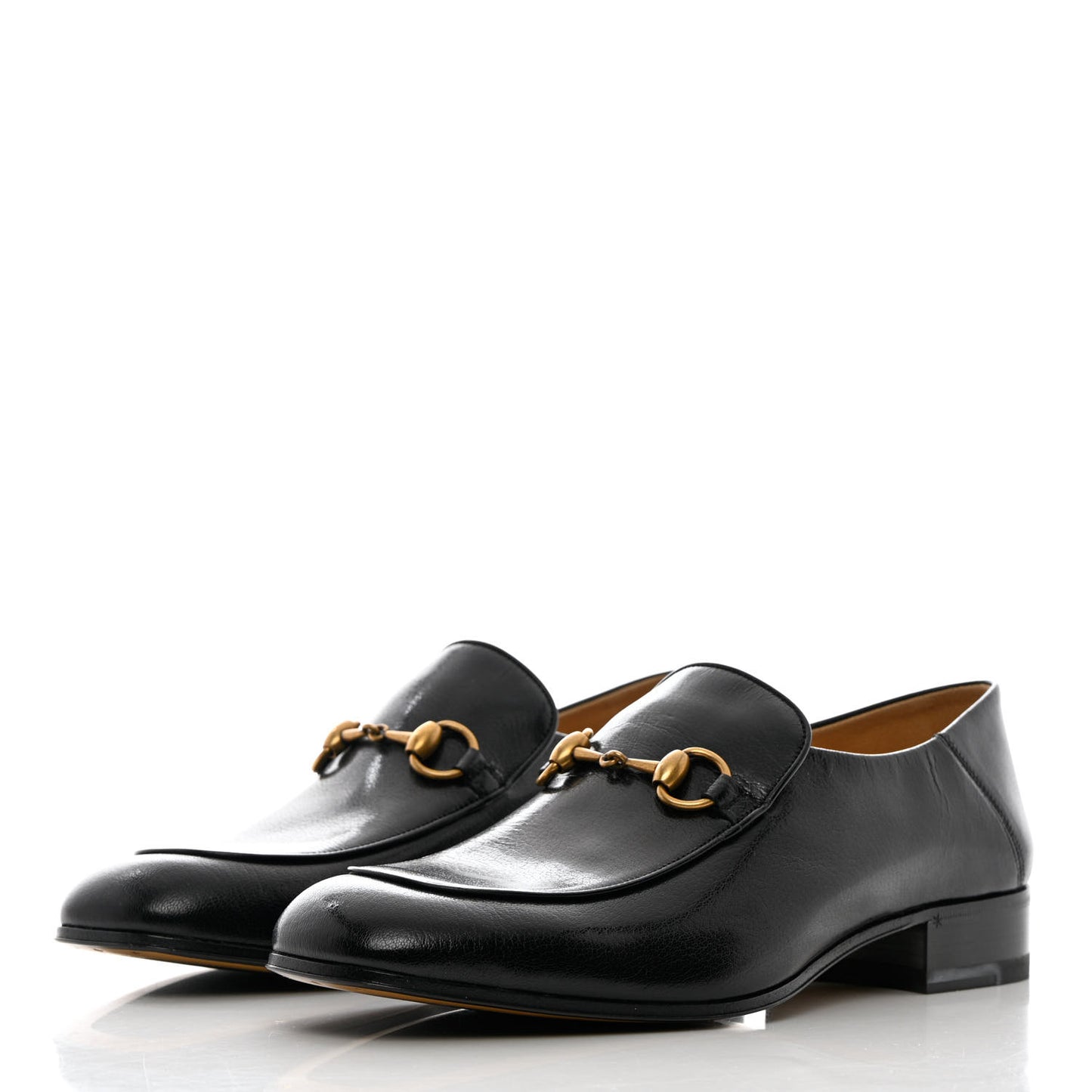 Goatskin Mens Horsebit Loafers 9.5 Black