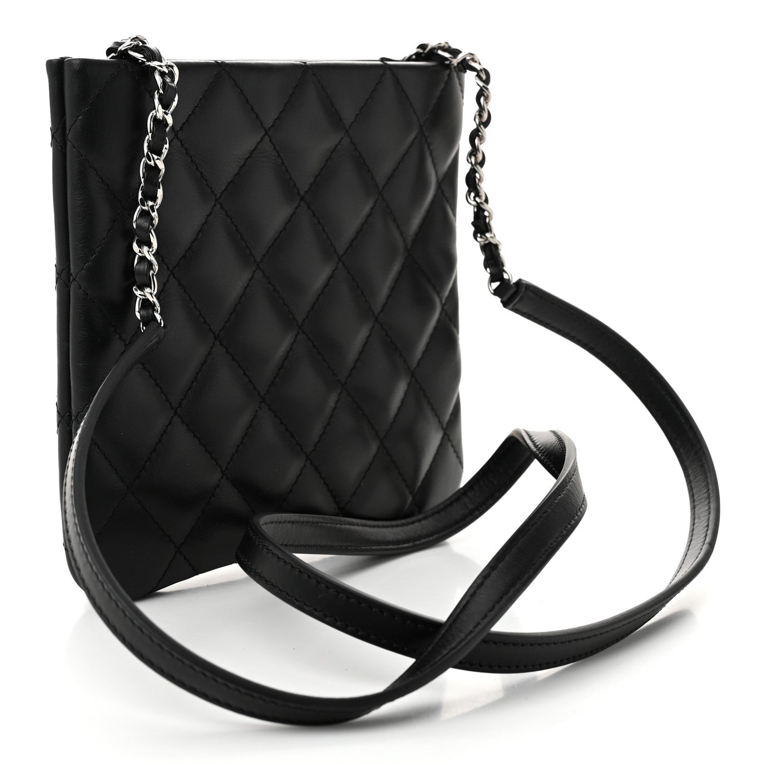 Chanel Lambskin Quilted Uniform Crossbody Bag Black 3 of 10