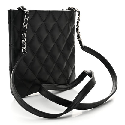 Chanel Lambskin Quilted Uniform Crossbody Bag Black 3 of 10
