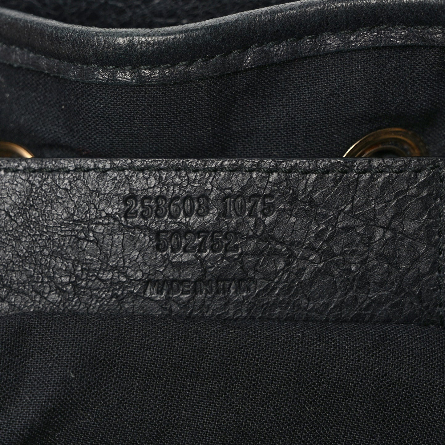 Agneau Classic Gold Hardware Perforated Cross Mini Pampille Black