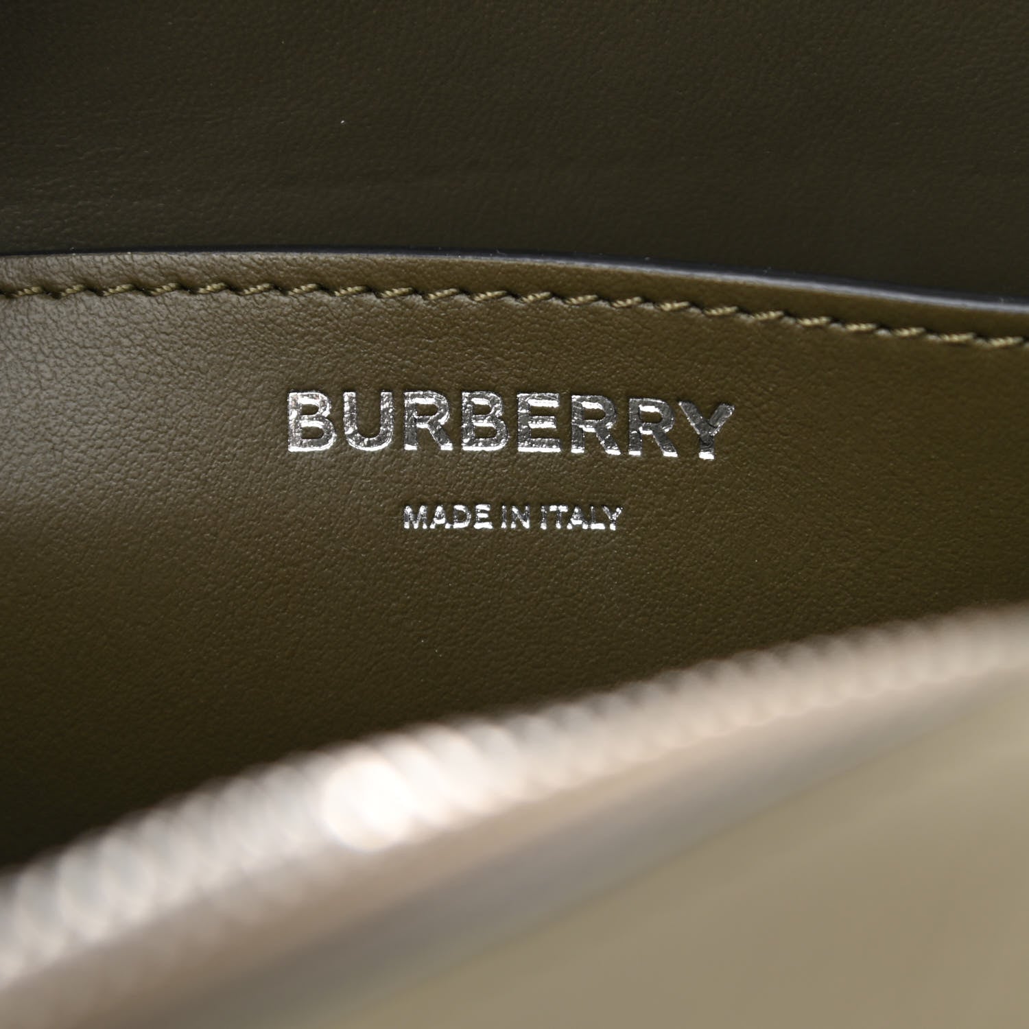 Burberry Grained Calfskin Olympia Crossbody Bag Dark Khaki Green 7 of 11