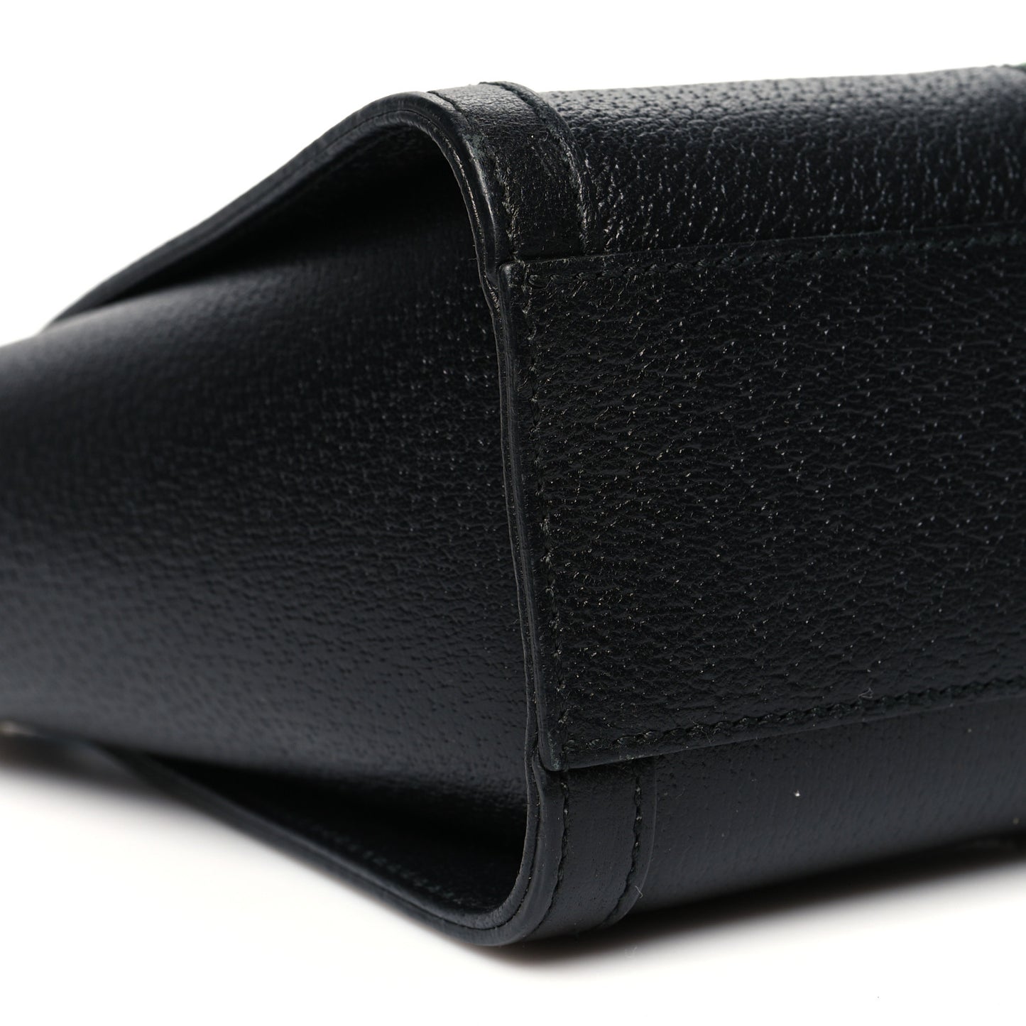 Textured Calfskin Web Small Ophidia Tote Bag Black
