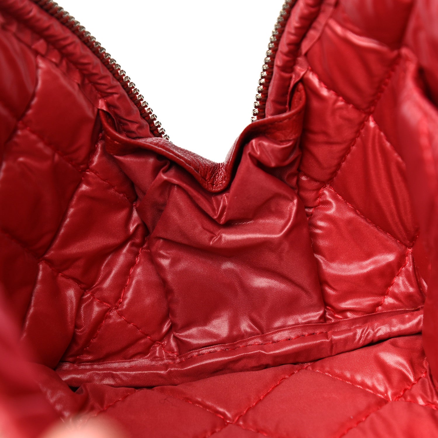 Chanel Lambskin Quilted Cosmetic Case Red 12 of 12