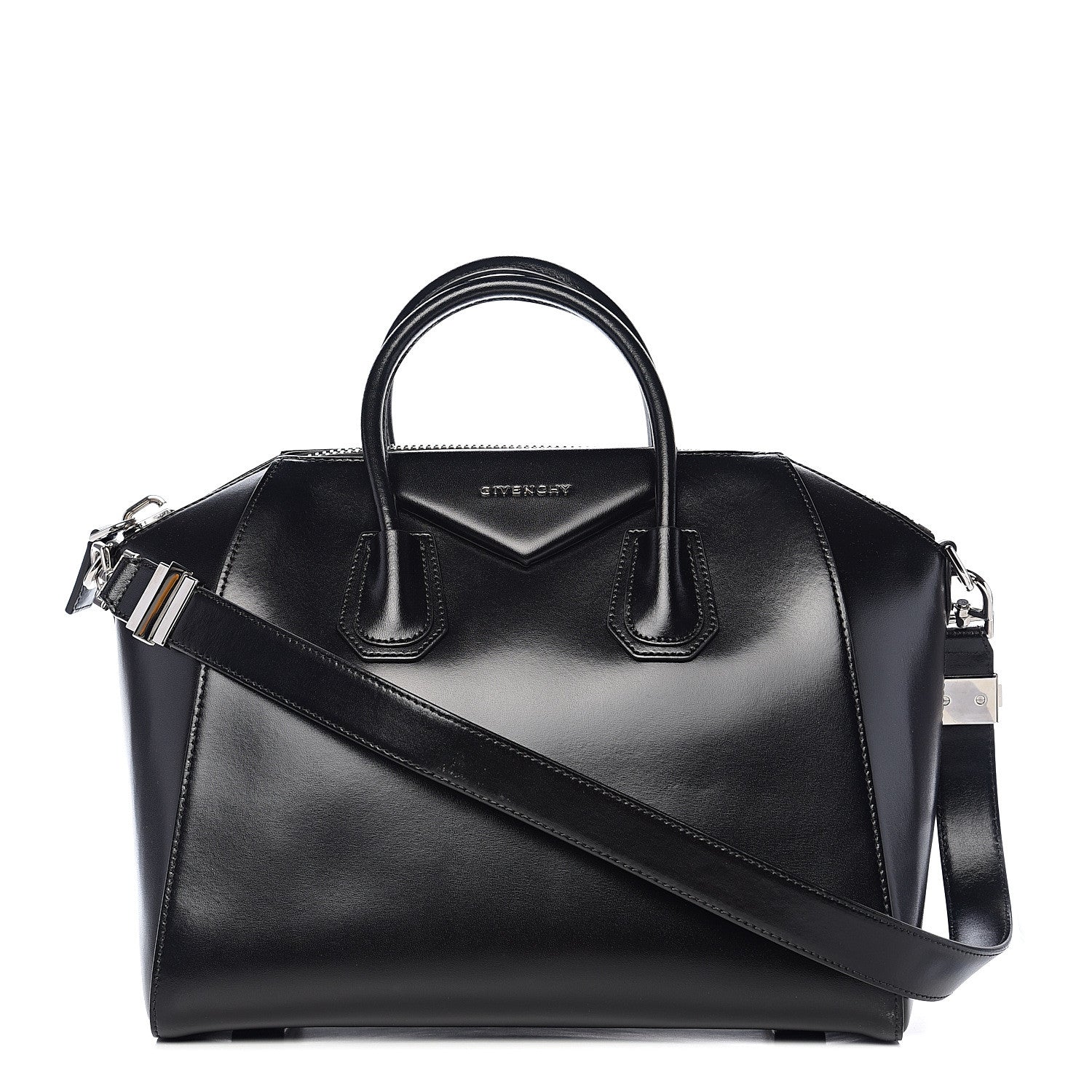 Givenchy Shiny Lord Calfskin Medium Antigona Black 1 of 9