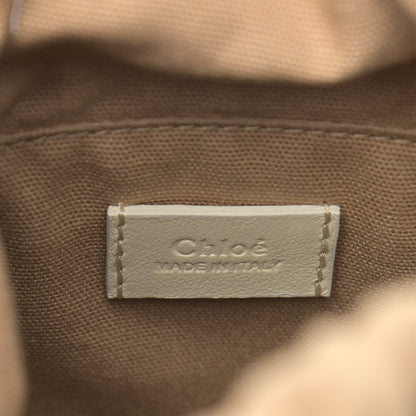 Chloe Smooth Calfskin Logo Mini Roy Bucket Bag Natural White 5 of 10