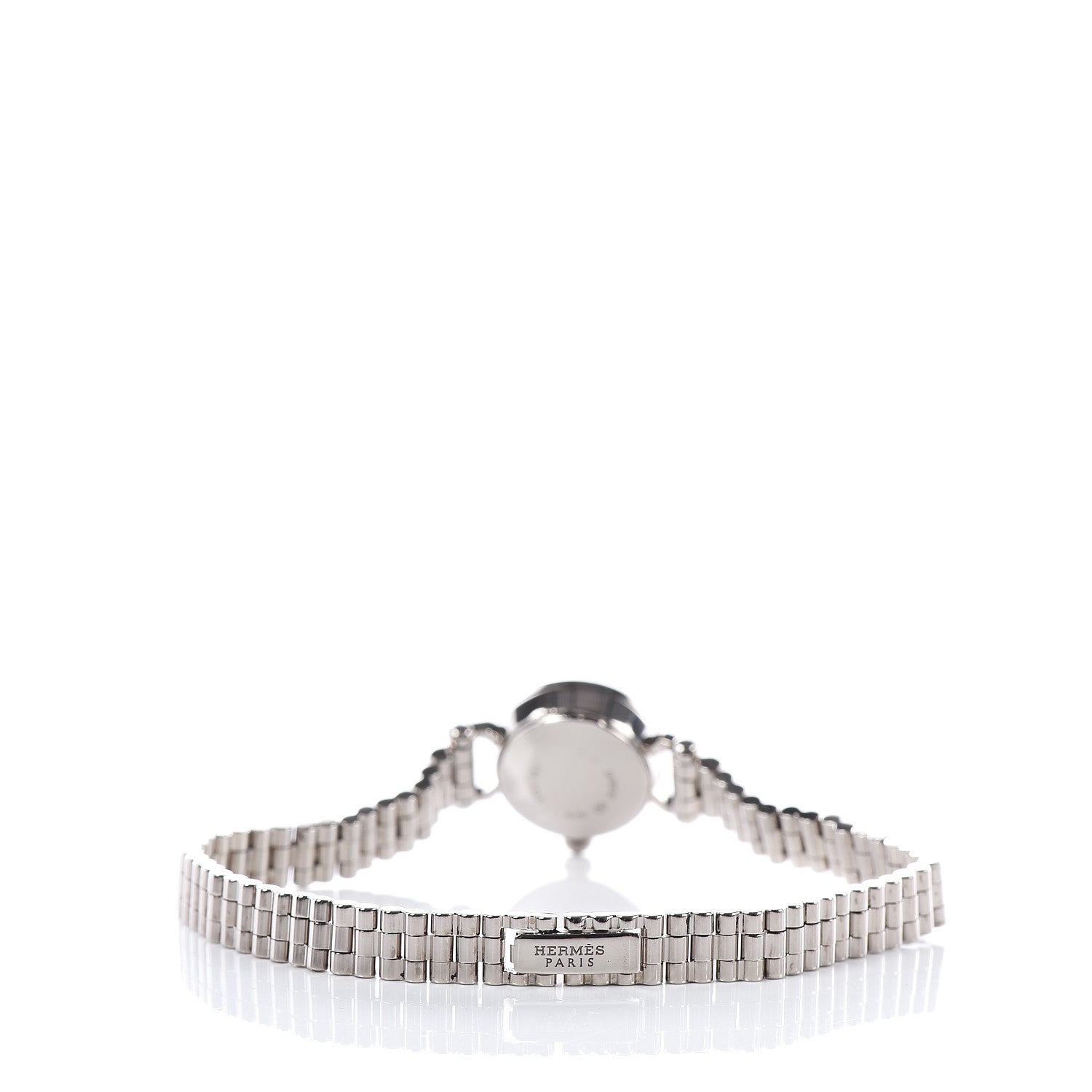 Hermes 18K White Gold Diamond 16mm Faubourg Quartz Watch 4 of 7